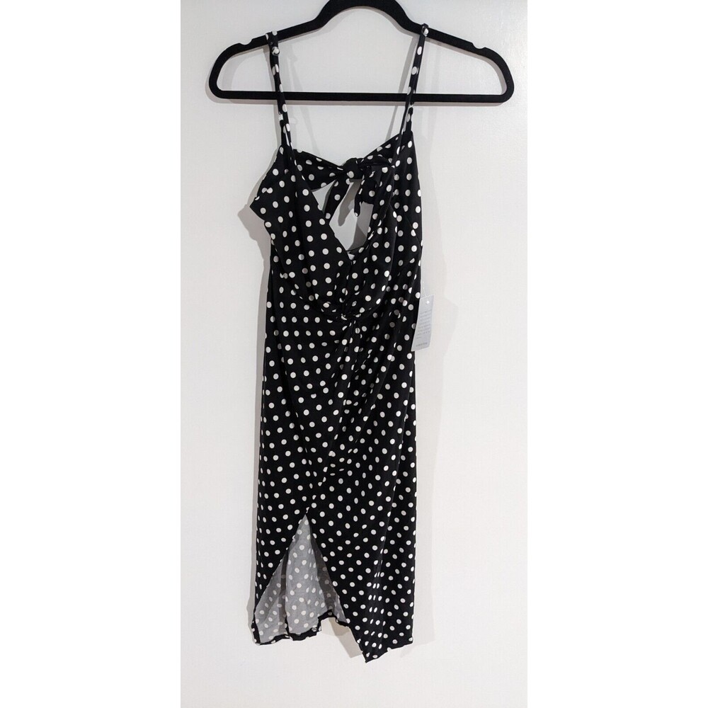 Nordstrom Velvet Torch Los Angeles Polka Dot Dress Black White Size Medium New